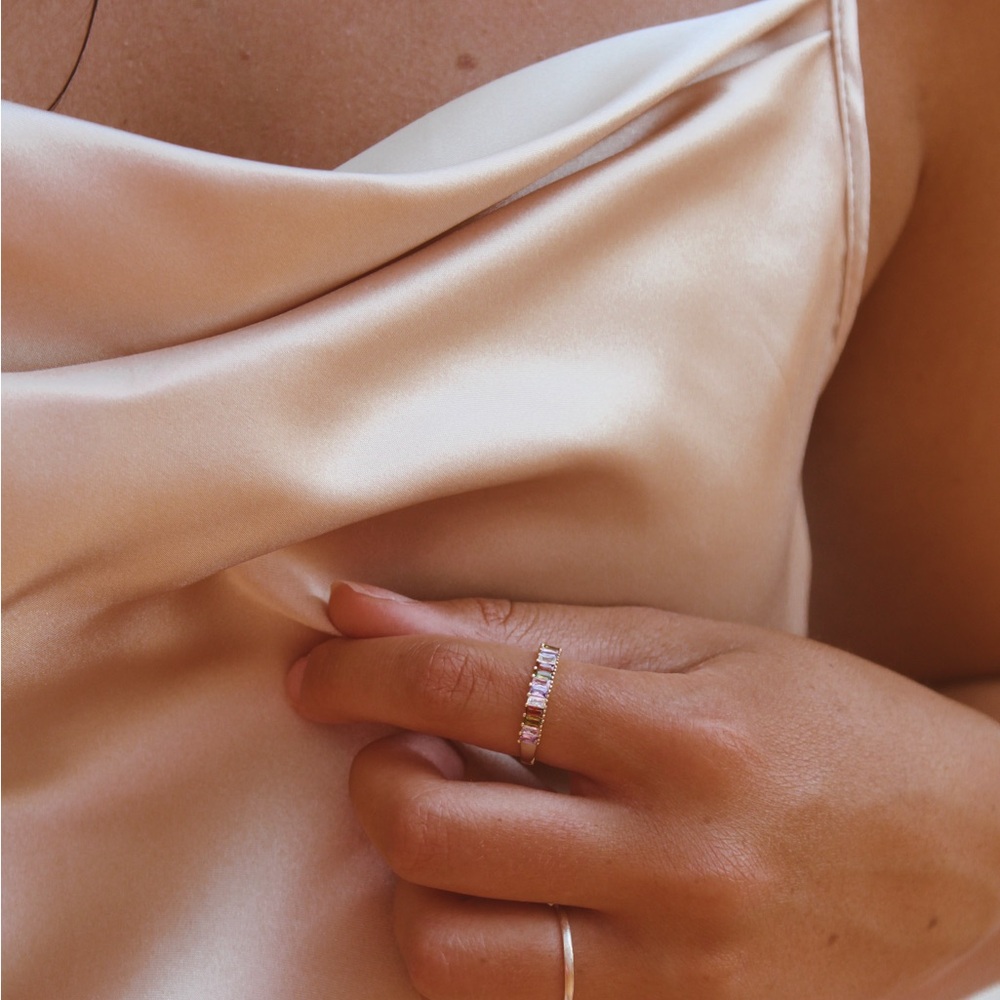 Mini Satin Cream Dress